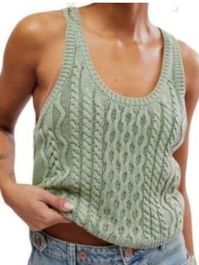 NWT Free People High Tide Cable Knit Tank